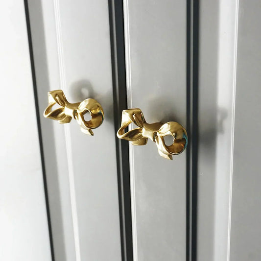 Polished Brass Bow Cabinet Knob