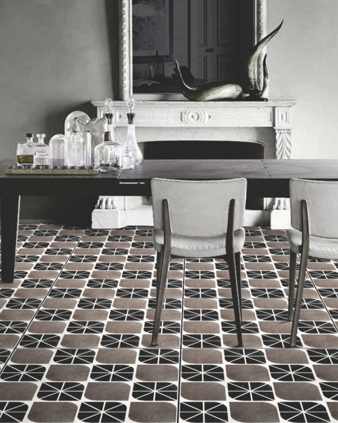 Neutral Pinwheel Black