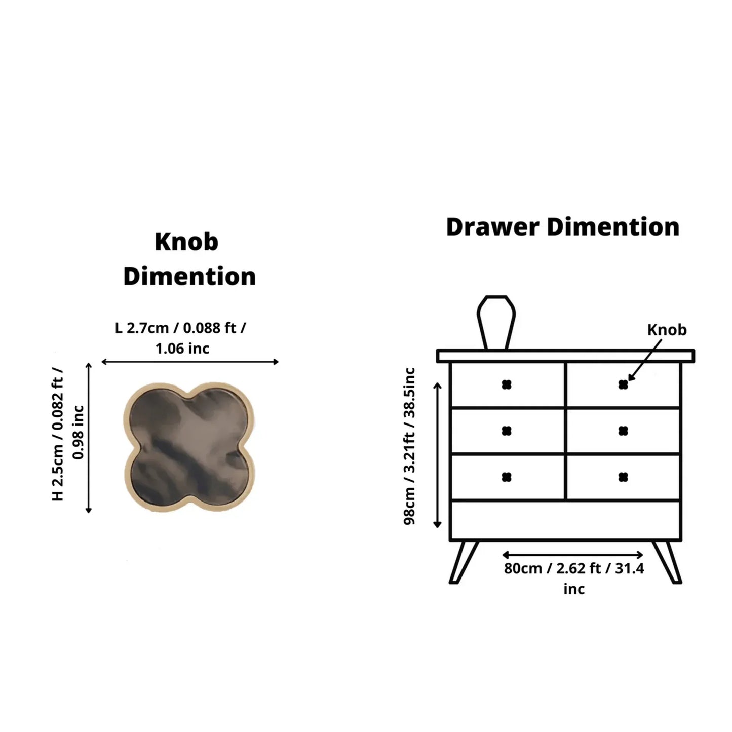 Clover Brass Cabinet Knob Collection