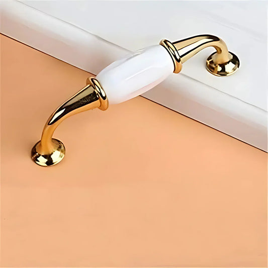 Polished Ceramic & Zinc Cabinet Pull