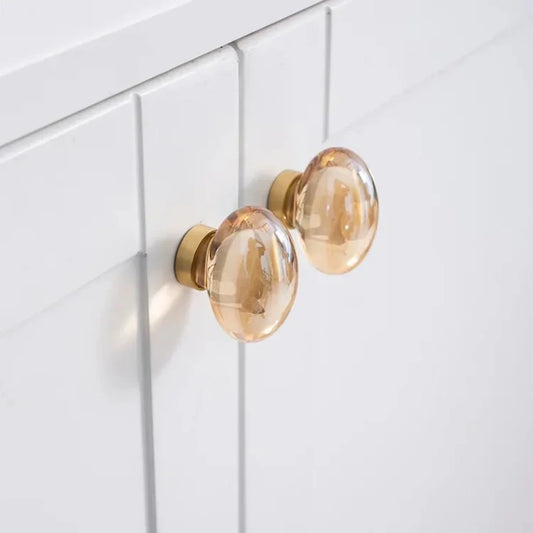 Classic Crystal with Brushed Brass Handle