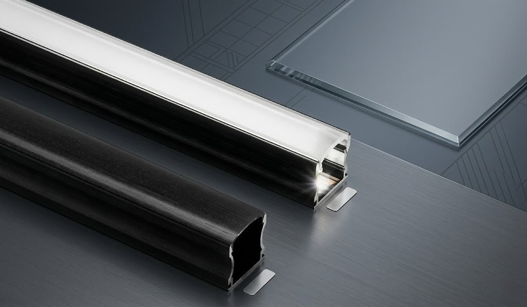 BK 17MM Deep Surface LED Aluminium Black Profile