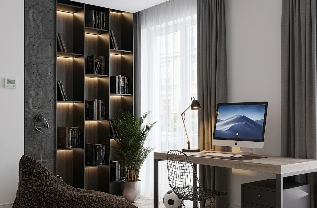 BK 25MM Concealed LED Aluminium Black Profile