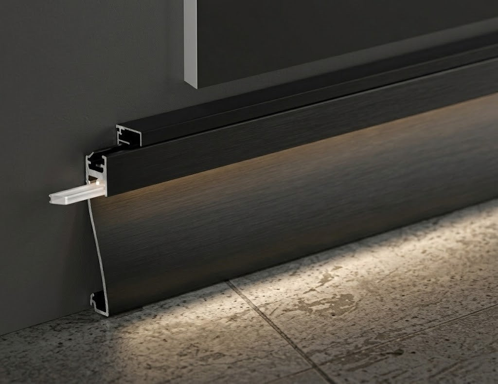 Base 0180 LED Aluminium Skirting Profile