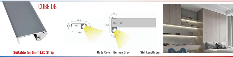 CUBE 06 - LED Aluminum Profile cube series