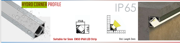 HYDRO CORNER PROFILE LED ALUMINIUM PROFILE HYDRO SERIES