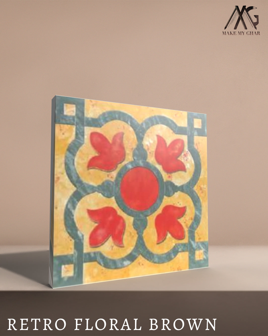 Retro Floral Brown