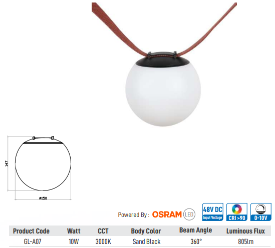 GLO 360° Sphere Light