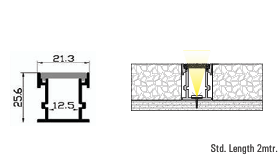 Floor 402 LED Aluminium Profile