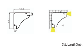 Art 7070 LED Aluminium Profile