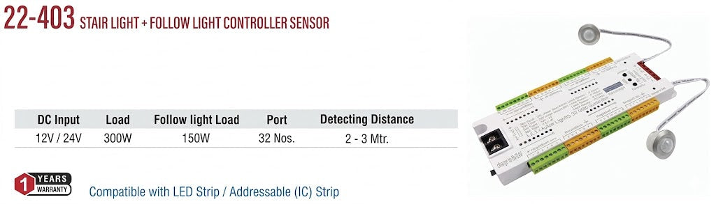 22-403 Stair light + Follow light controller sensor