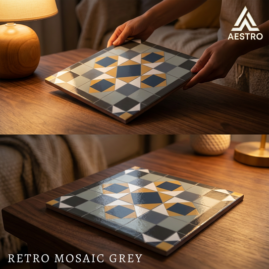 Retro Mosaic Grey