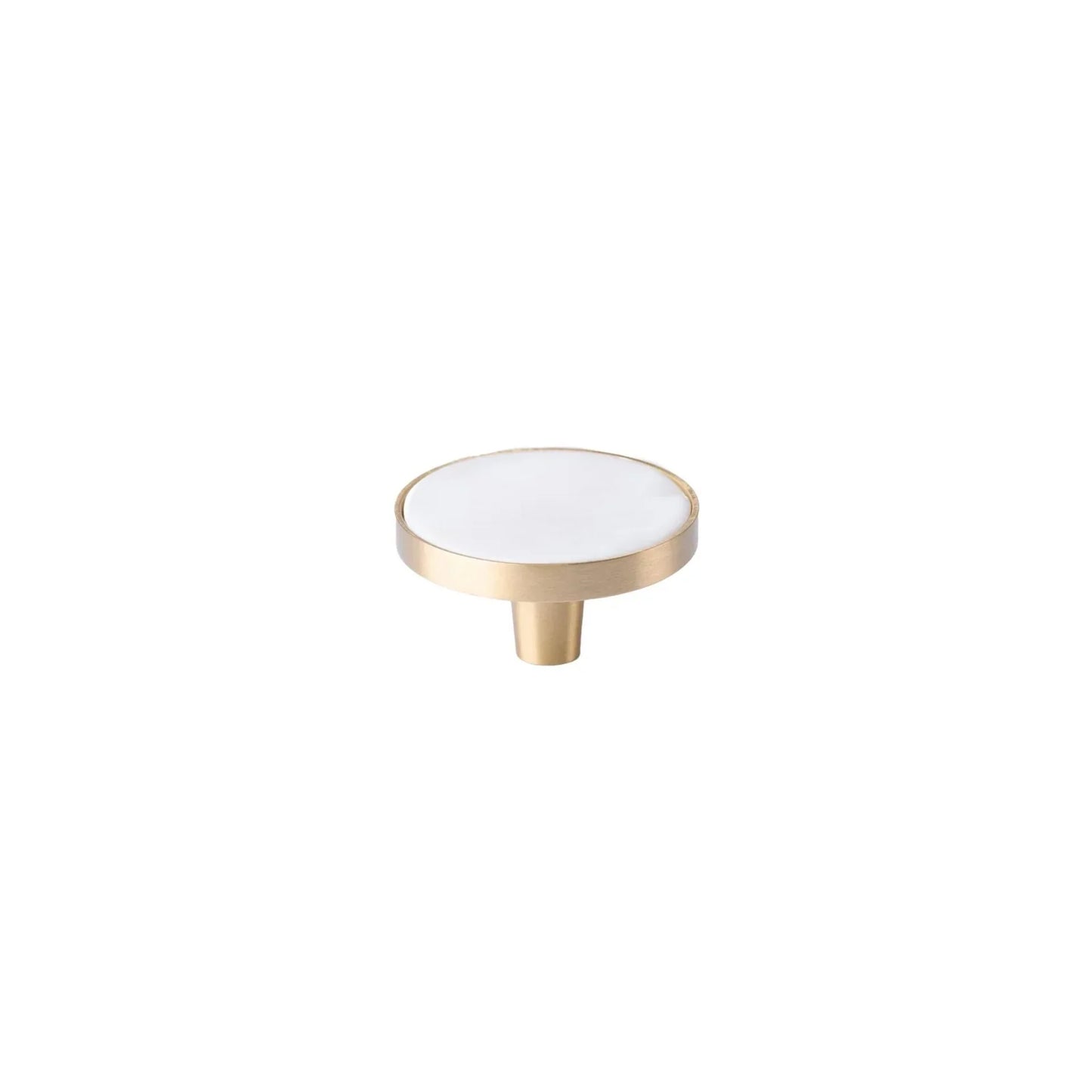 Mother of Pearl & Brass Round Cabinet Knob