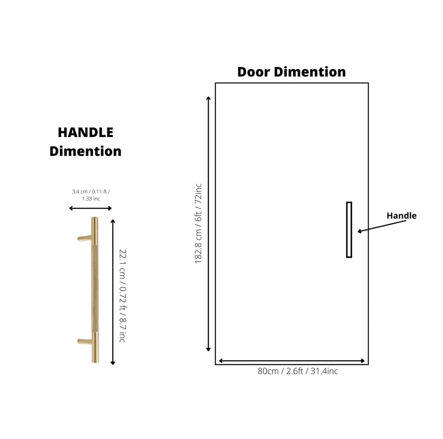 Yashvite Knurled Brass Cabinet Handle Collection