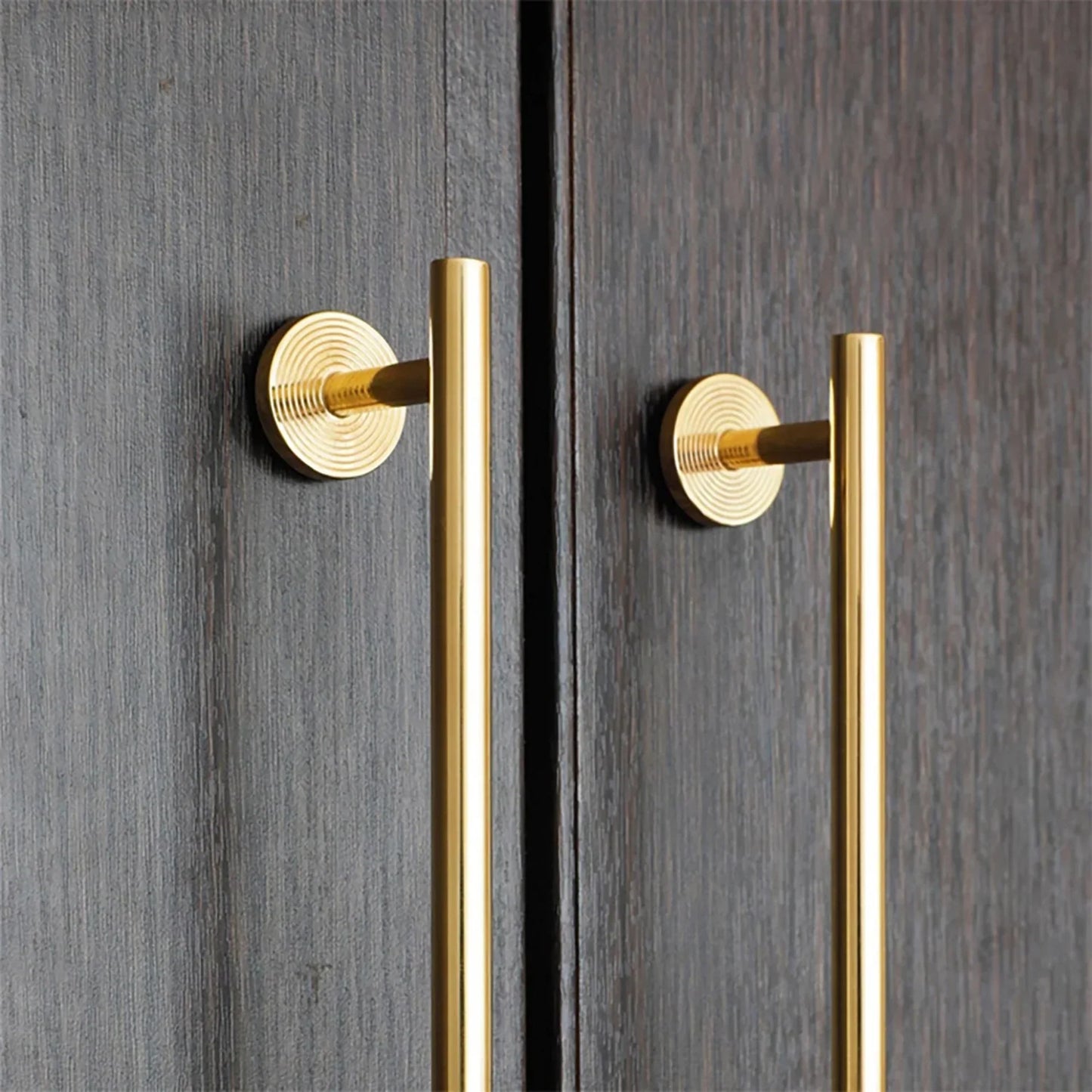 Minimalist Brass Concentric Ring Handles