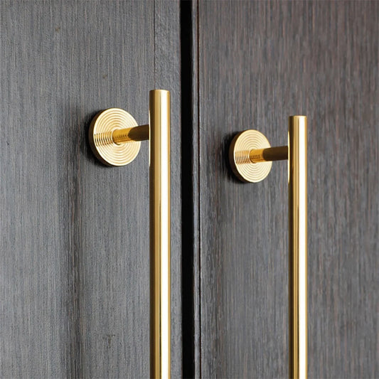 Minimalist Brass Concentric Ring Handles