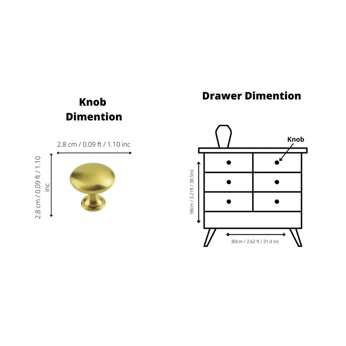 Oval Zinc Alloy Cabinet Knob