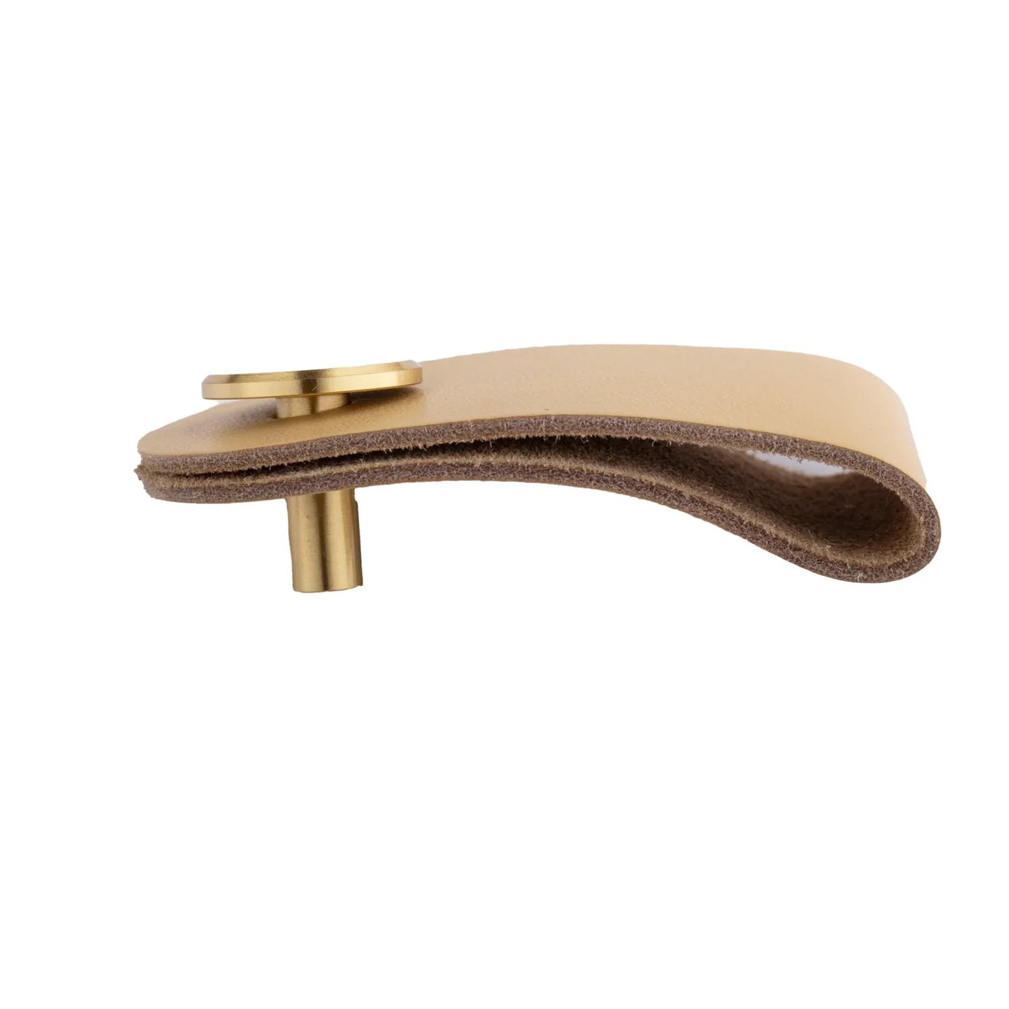 Leather & Brass Strap Cabinet Pulls