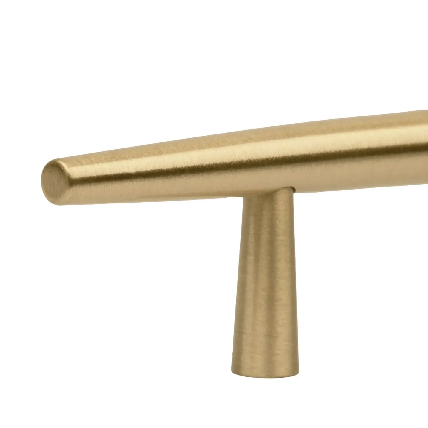 Spindle Tapered Brass Cabinet Pull