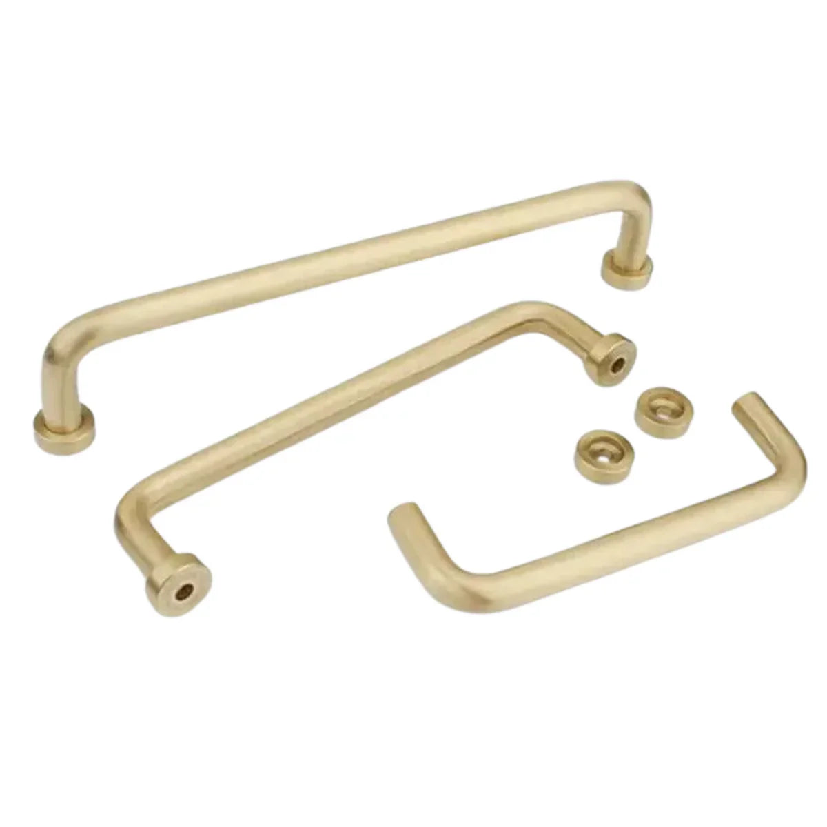 Minimalist Solid Brass Curved Handle