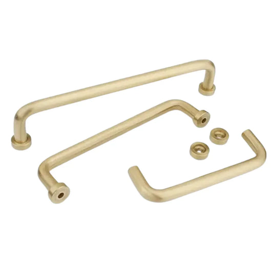 Minimalist Solid Brass Curved Handle