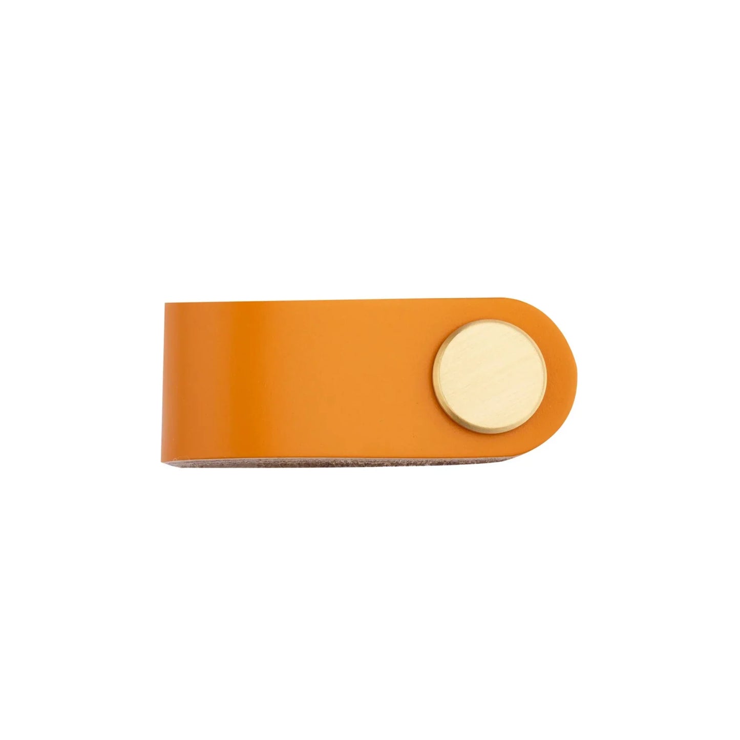 Leather & Brass Strap Cabinet Pulls