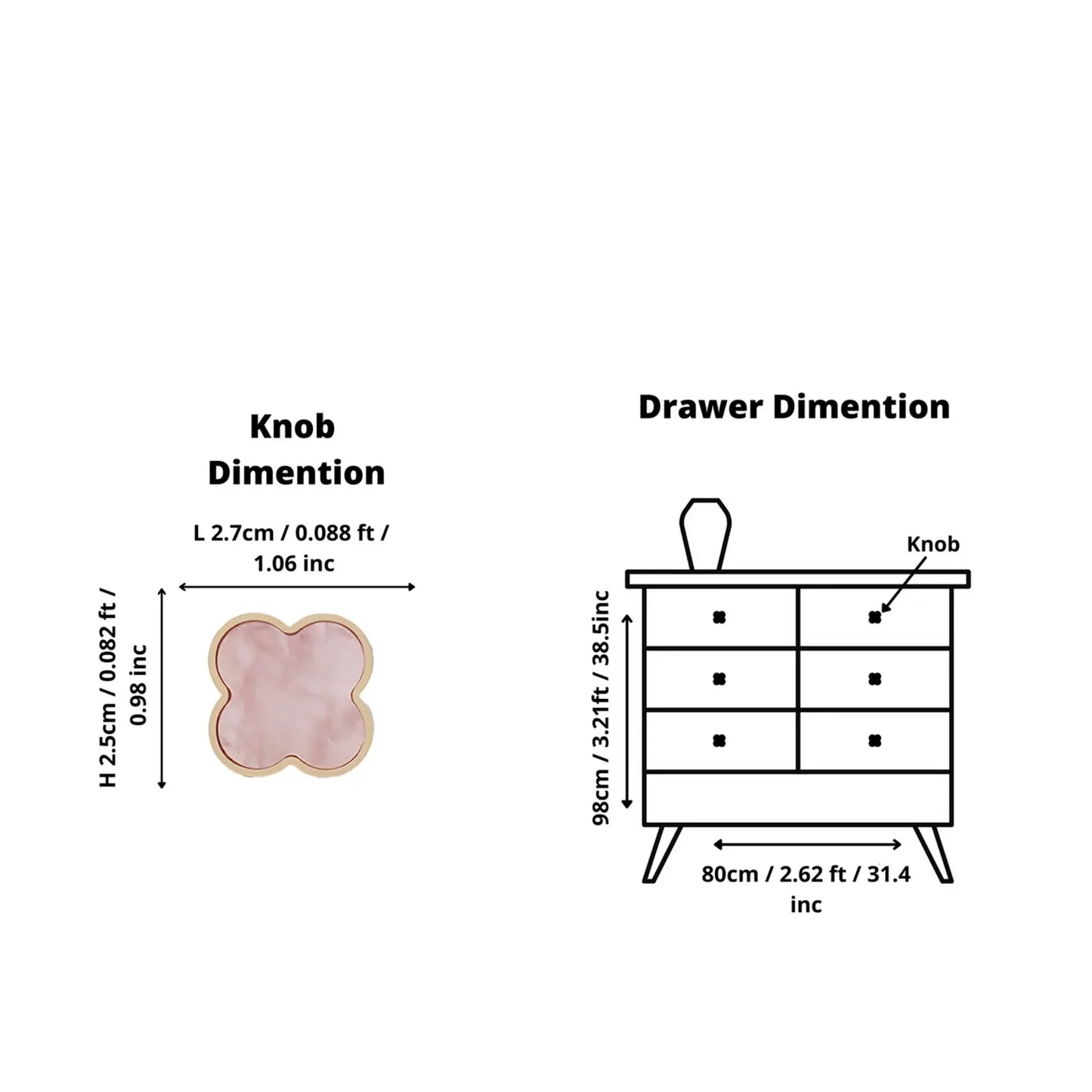 Clover Brass Cabinet Knob Collection