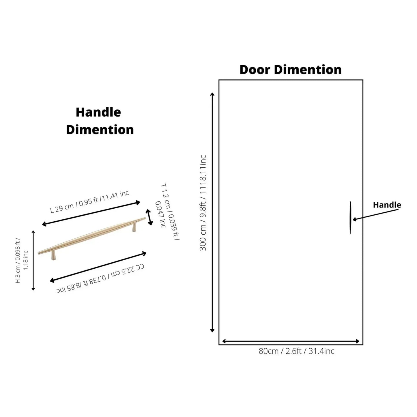 Spindle Tapered Brass Cabinet Pull