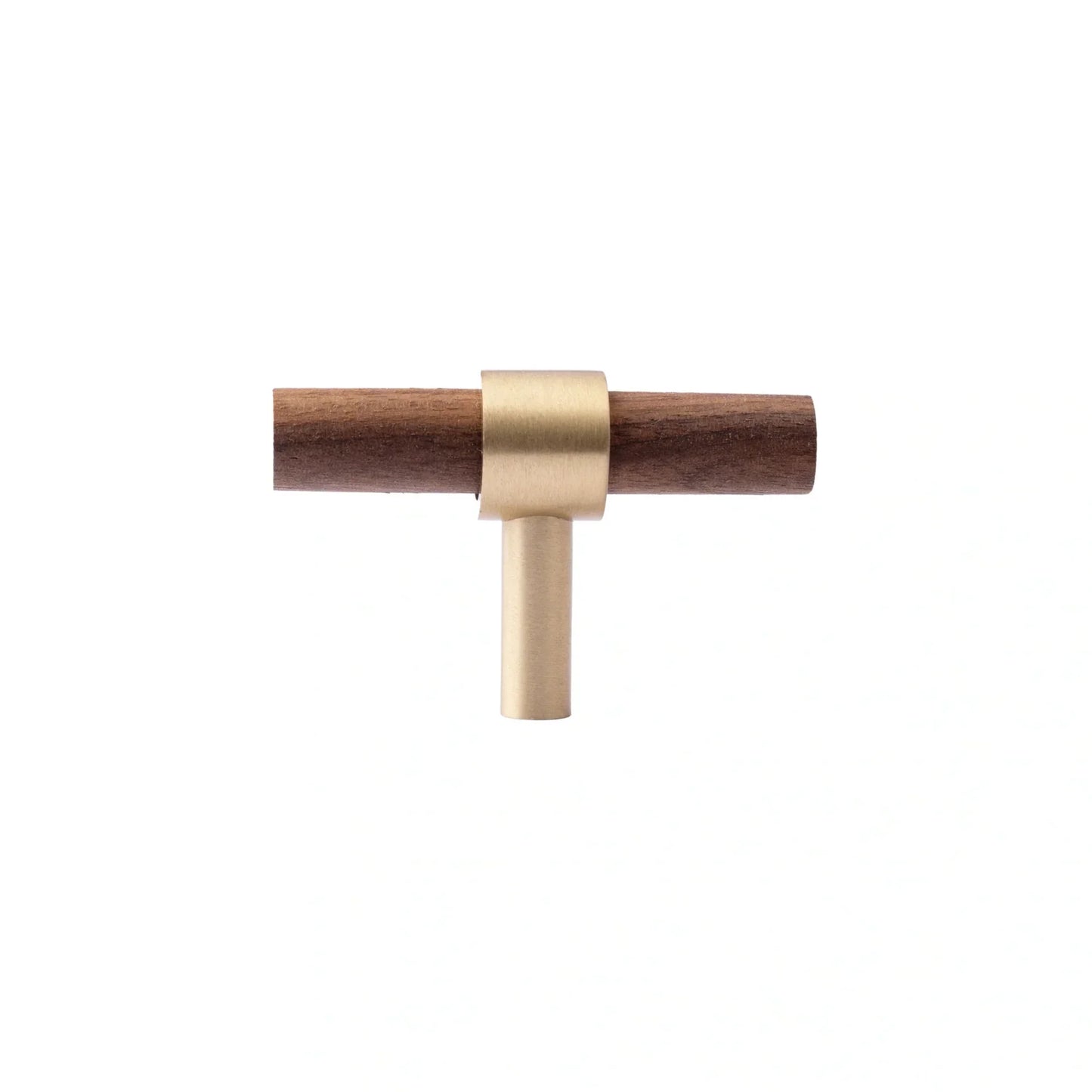 Walnut & Brass T-Bar Handle Collection