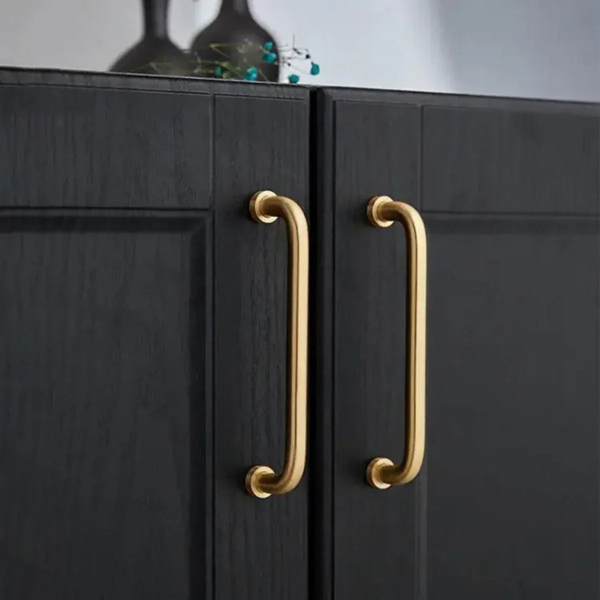 Minimalist Solid Brass Curved Handle