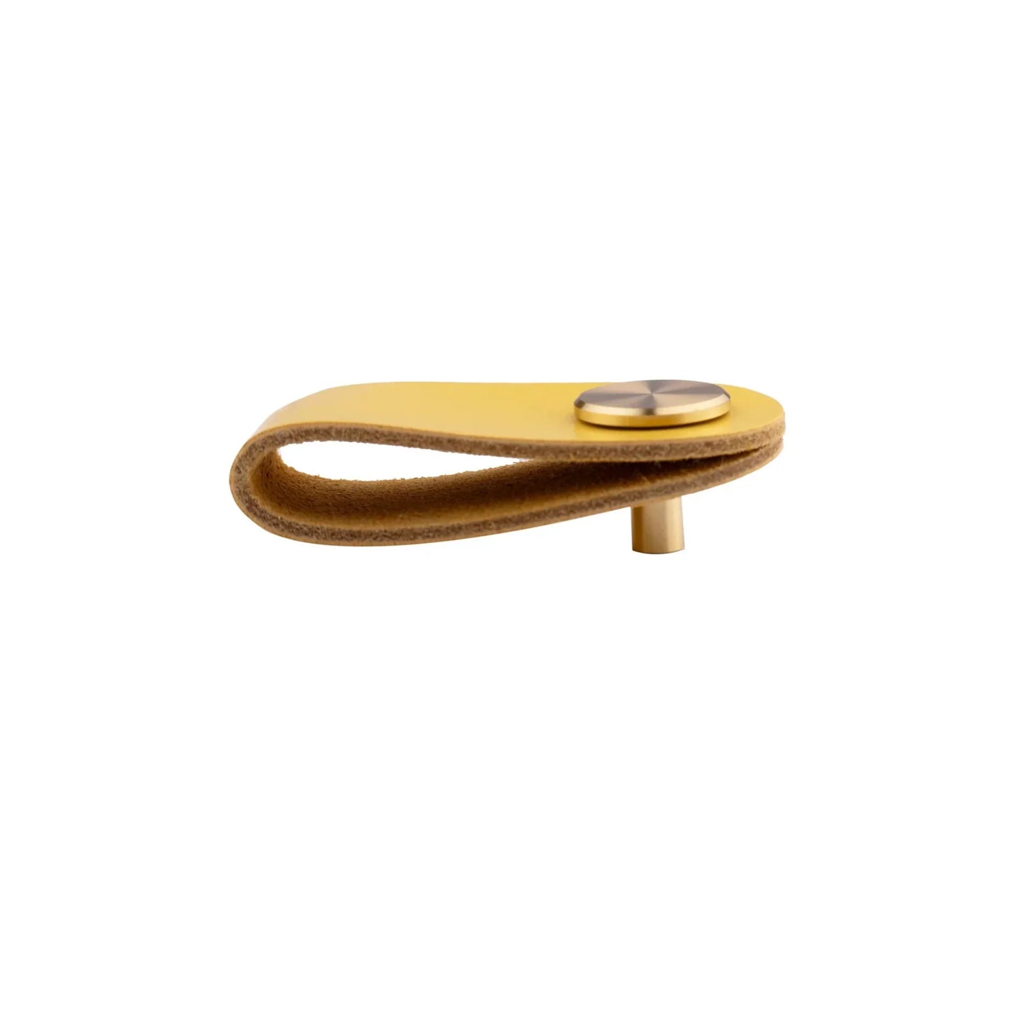 Leather & Brass Strap Cabinet Pulls