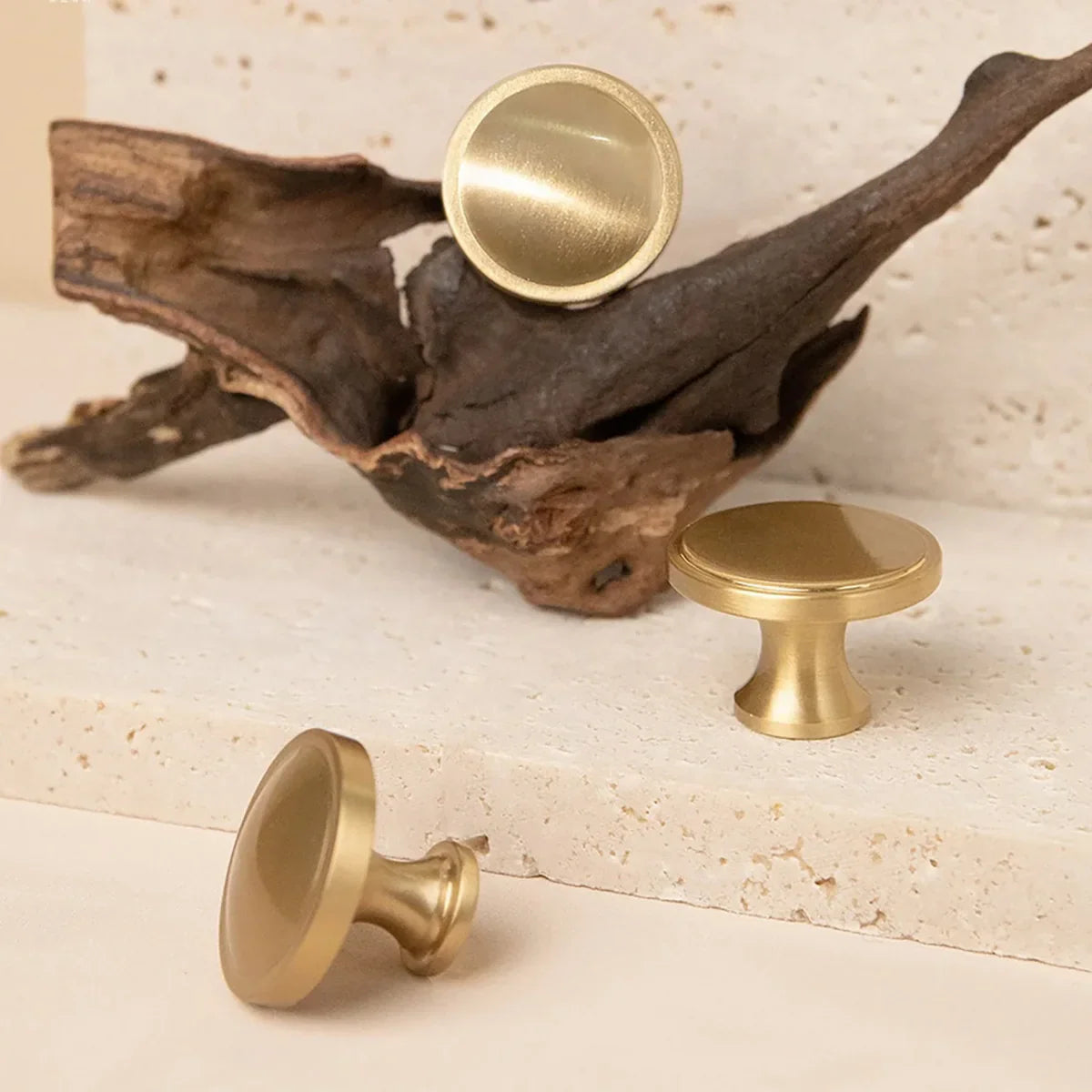 Krisha Brushed Brass Round Knob