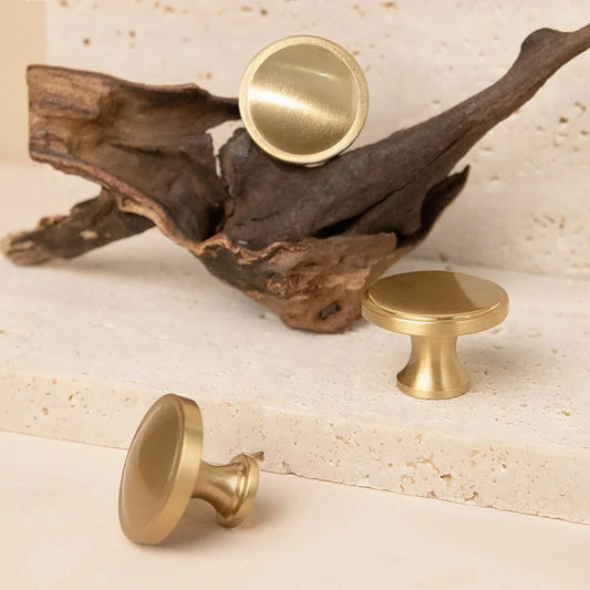 Krisha Brushed Brass Round Knob