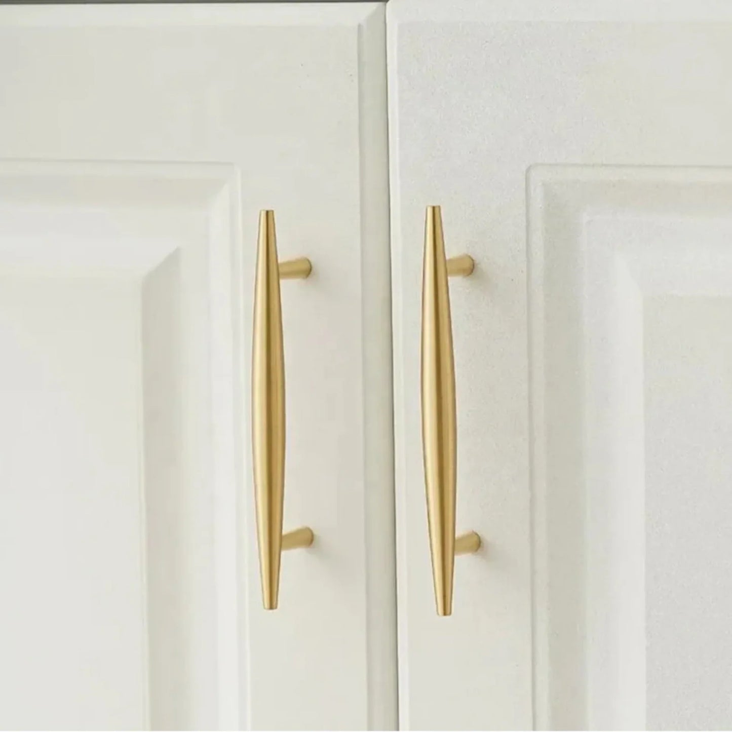 Spindle Tapered Brass Cabinet Pull
