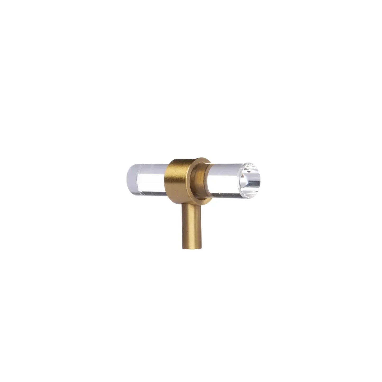 Clear Acrylic & Brass T-Bar Handle Collection