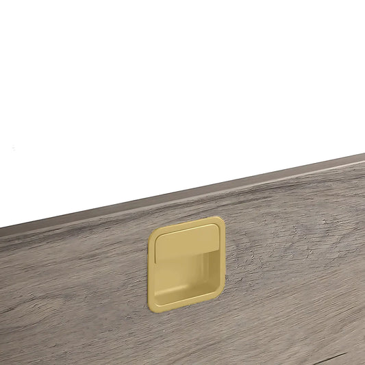 Recessed Matte Zinc Cabinet Handle Collection