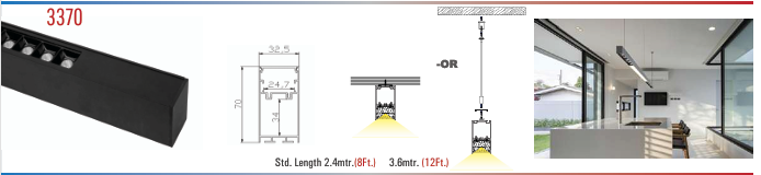 3370 LINEAR LED ALUMINIUM LINEAR PROFILE