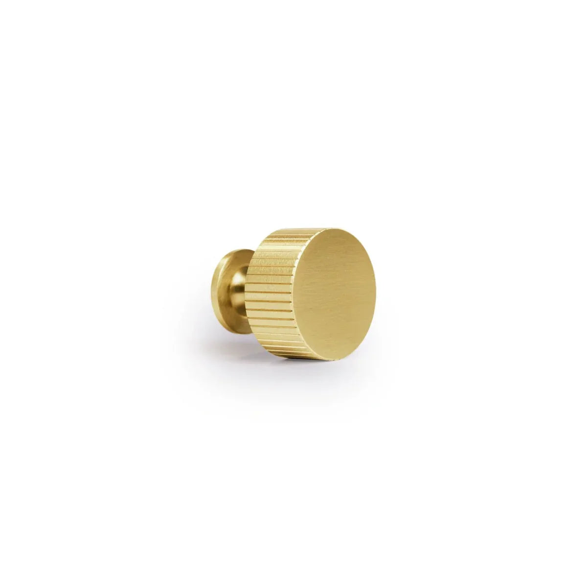 Linear Knurled Brass Cabinet Knob
