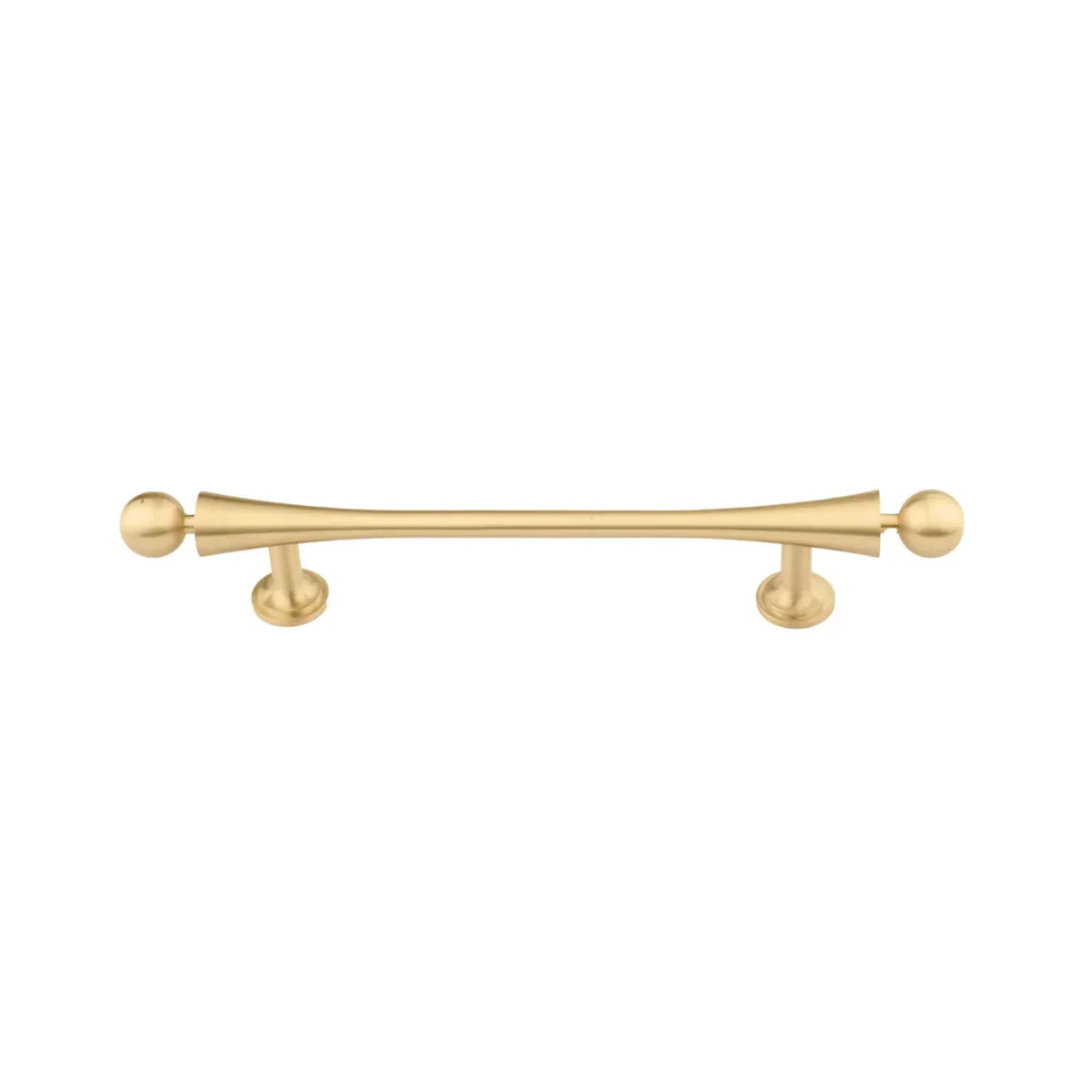 Seasaw Hourglass Brushed Brass Cabinet Handle