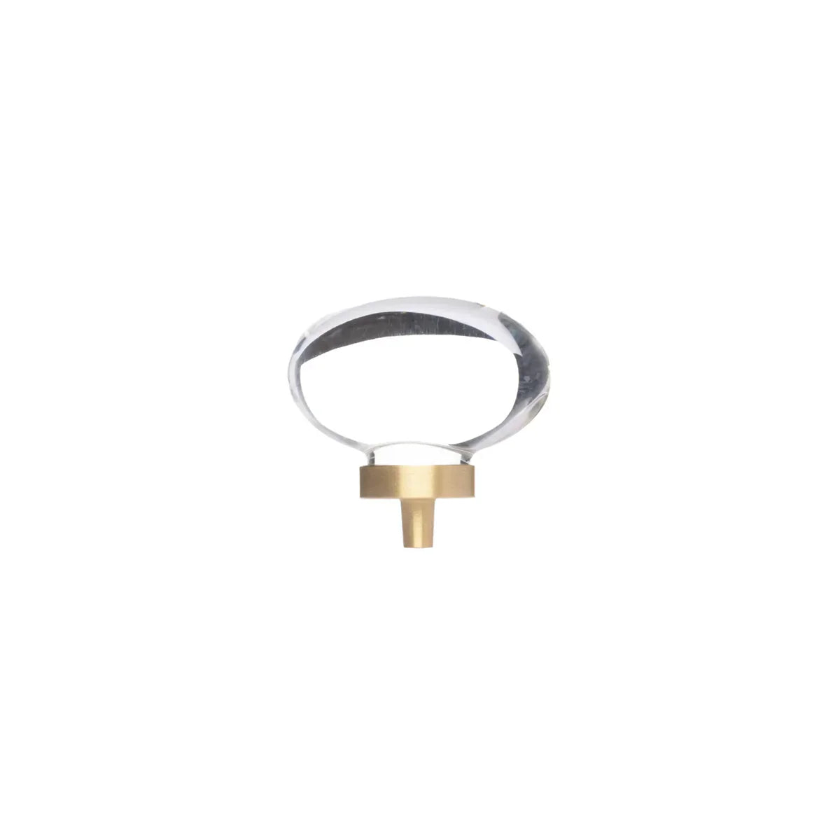 Classic Crystal with Brushed Brass Handle