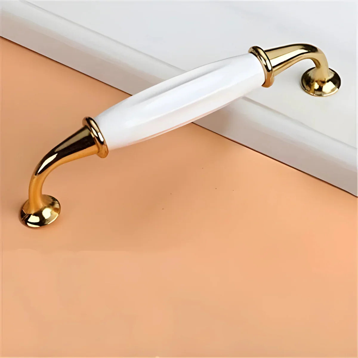 Polished Ceramic & Zinc Cabinet Pull