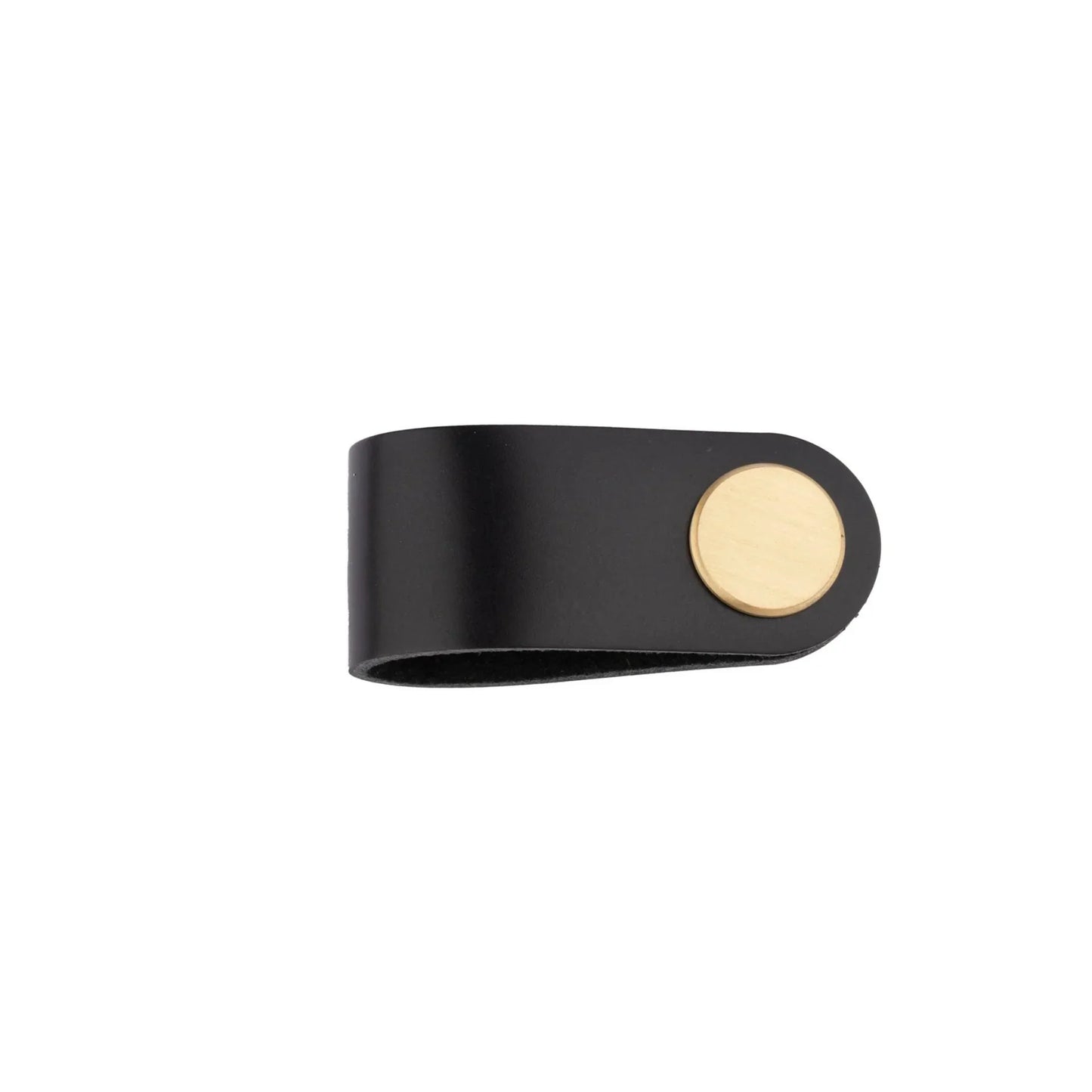 Leather & Brass Strap Cabinet Pulls