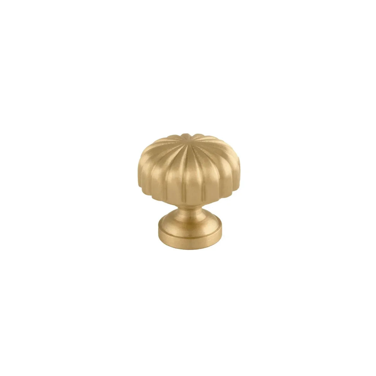 Fluted Pumpkin Solid Brass Cabinet Knob