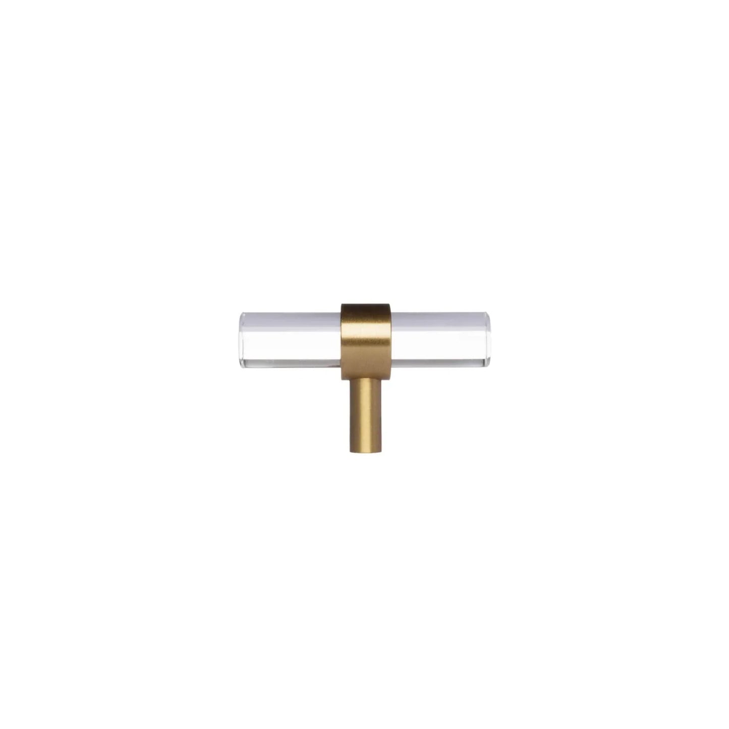Clear Acrylic & Brass T-Bar Handle Collection