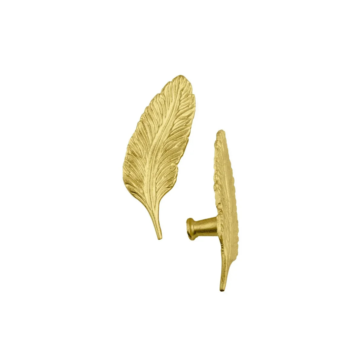 Solid Brass Leaf Cabinet Handles (Left & Right