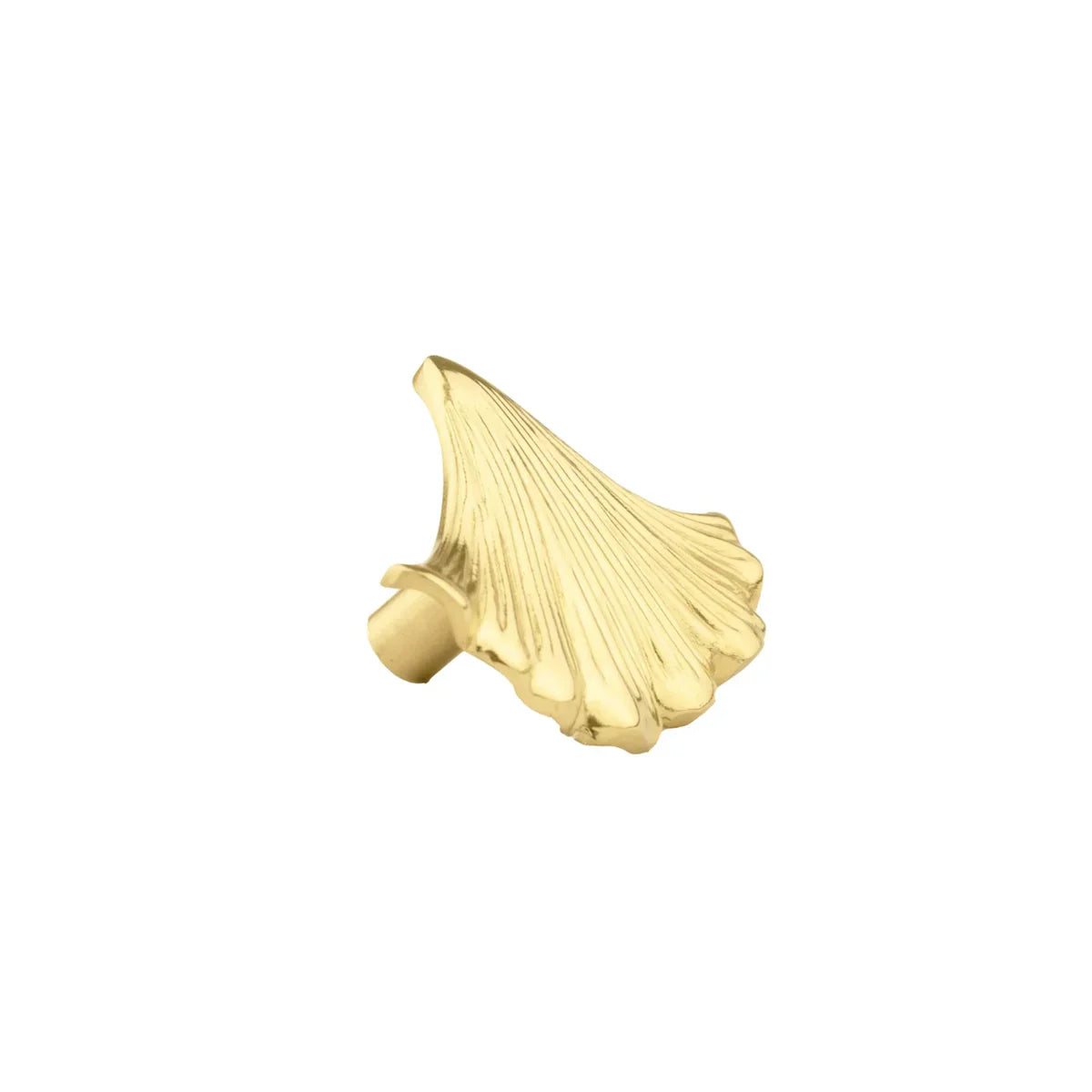 Polished Gold Ginkgo Leaf Cabinet Pull