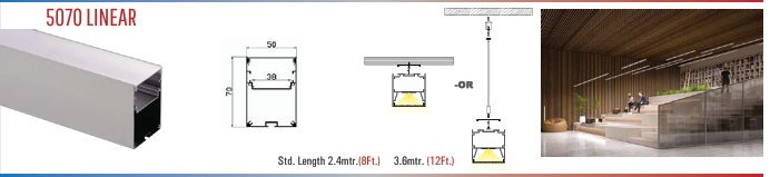 5070 LINEAR LED ALUMINIUM LINEAR PROFILE