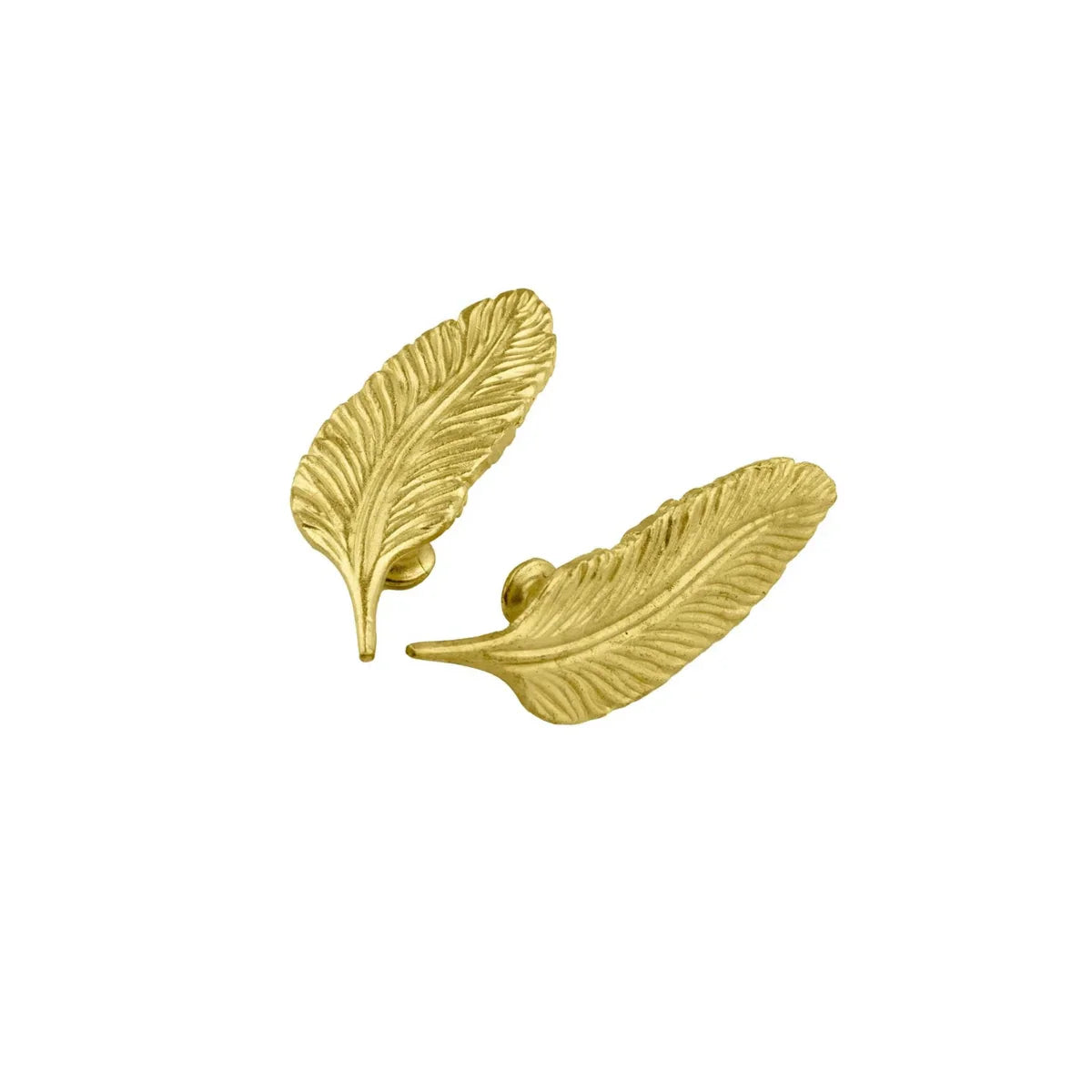 Solid Brass Leaf Cabinet Handles (Left & Right