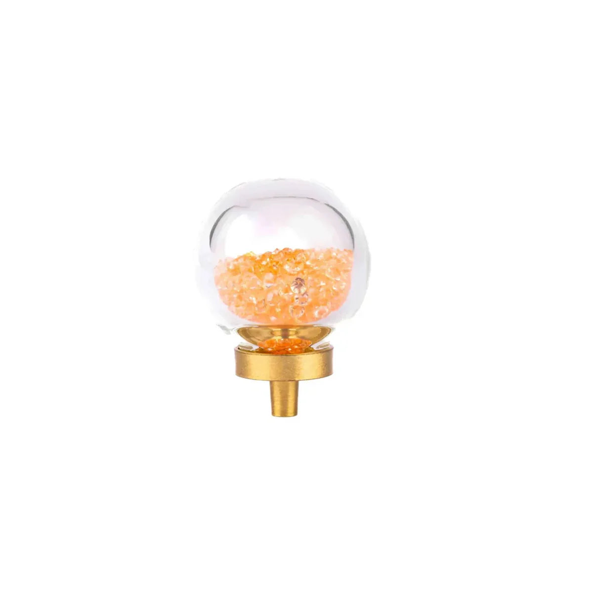 Moon Orb Glitter Glass & Brass Knob