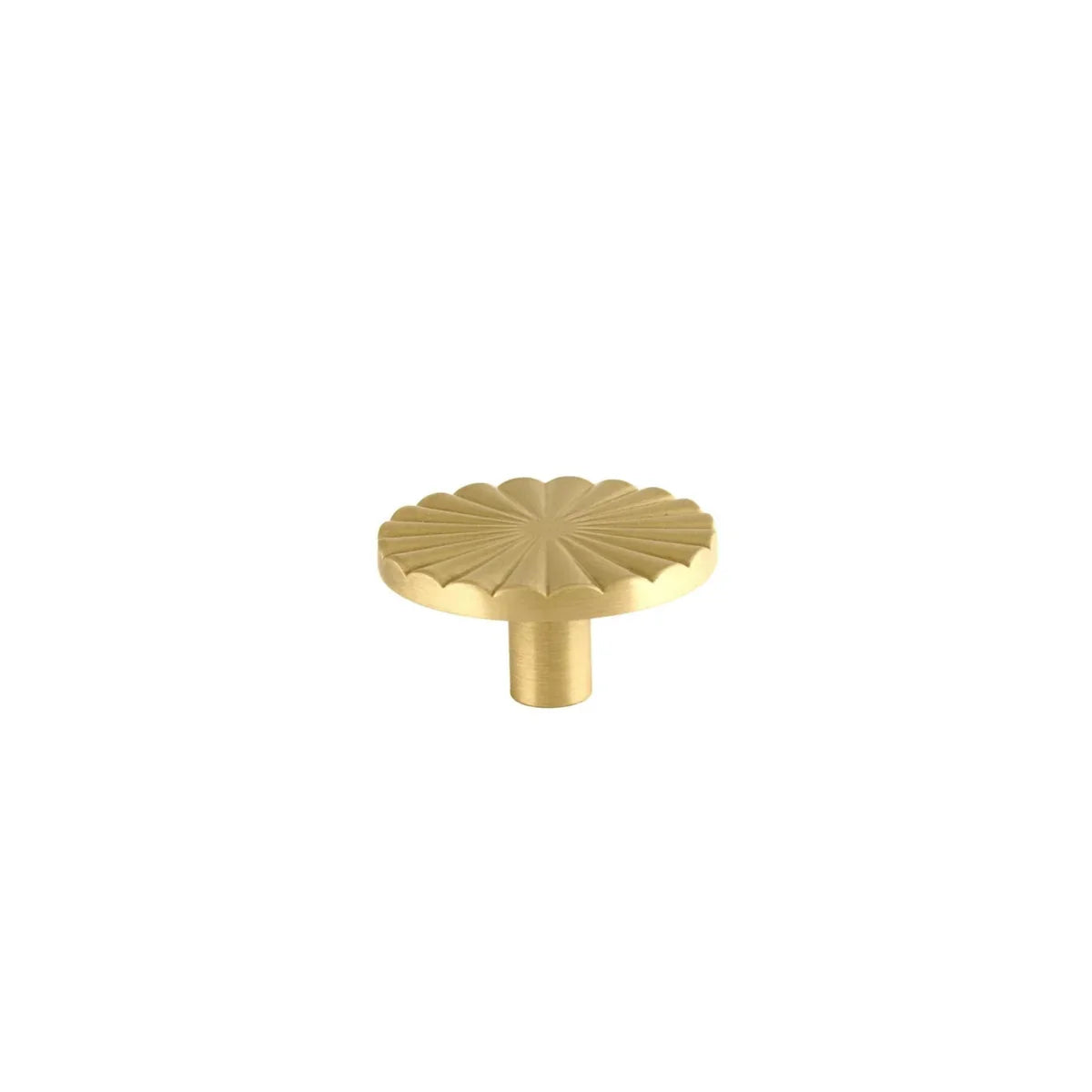 Cherry Blossom Sunburst Brass Knob